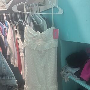 Edikted White Lace Mini Dress